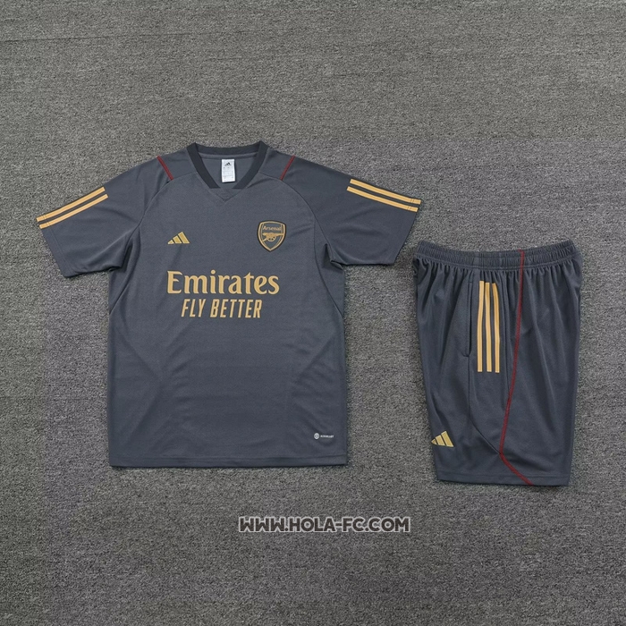 Chandal del Arsenal 2023-2024 Manga Corta Gris - Pantalon Corto